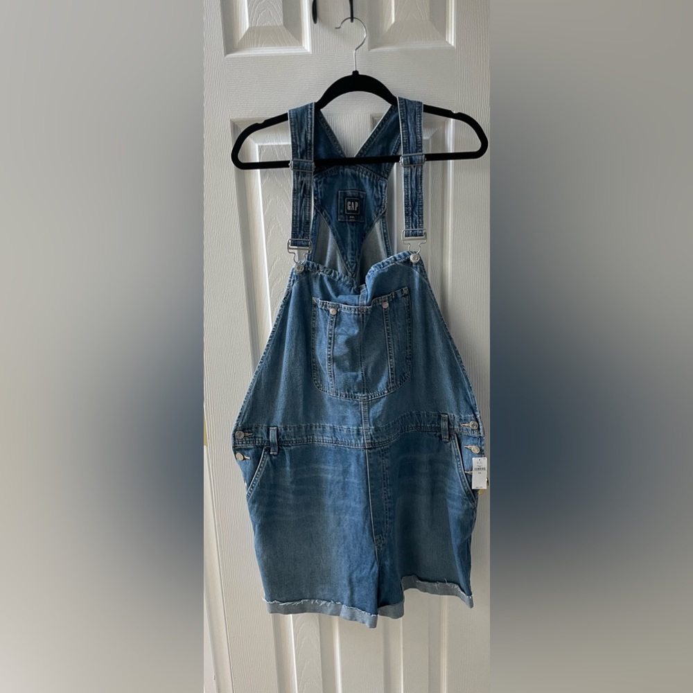 Gap Size XXL Jean Overall Shorts Brand New With Tags